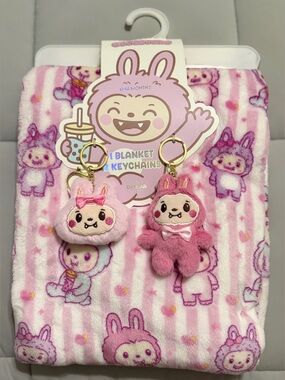💜 Danbar Global Labubu Cutesters Baby Blanket and Keychain Set - BRAND NEW